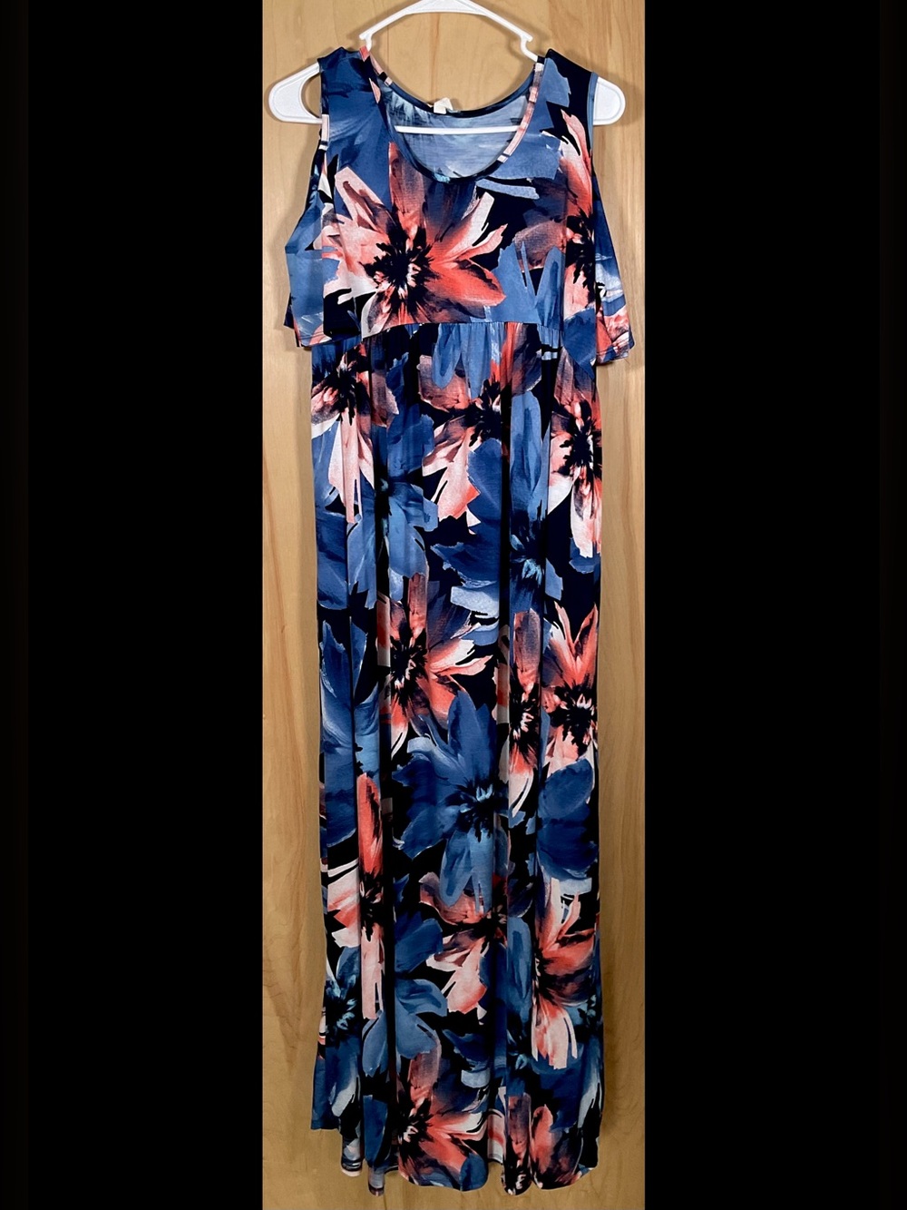 Pinkblush Cold-shoulder Maxi Floral Dress - EUC
